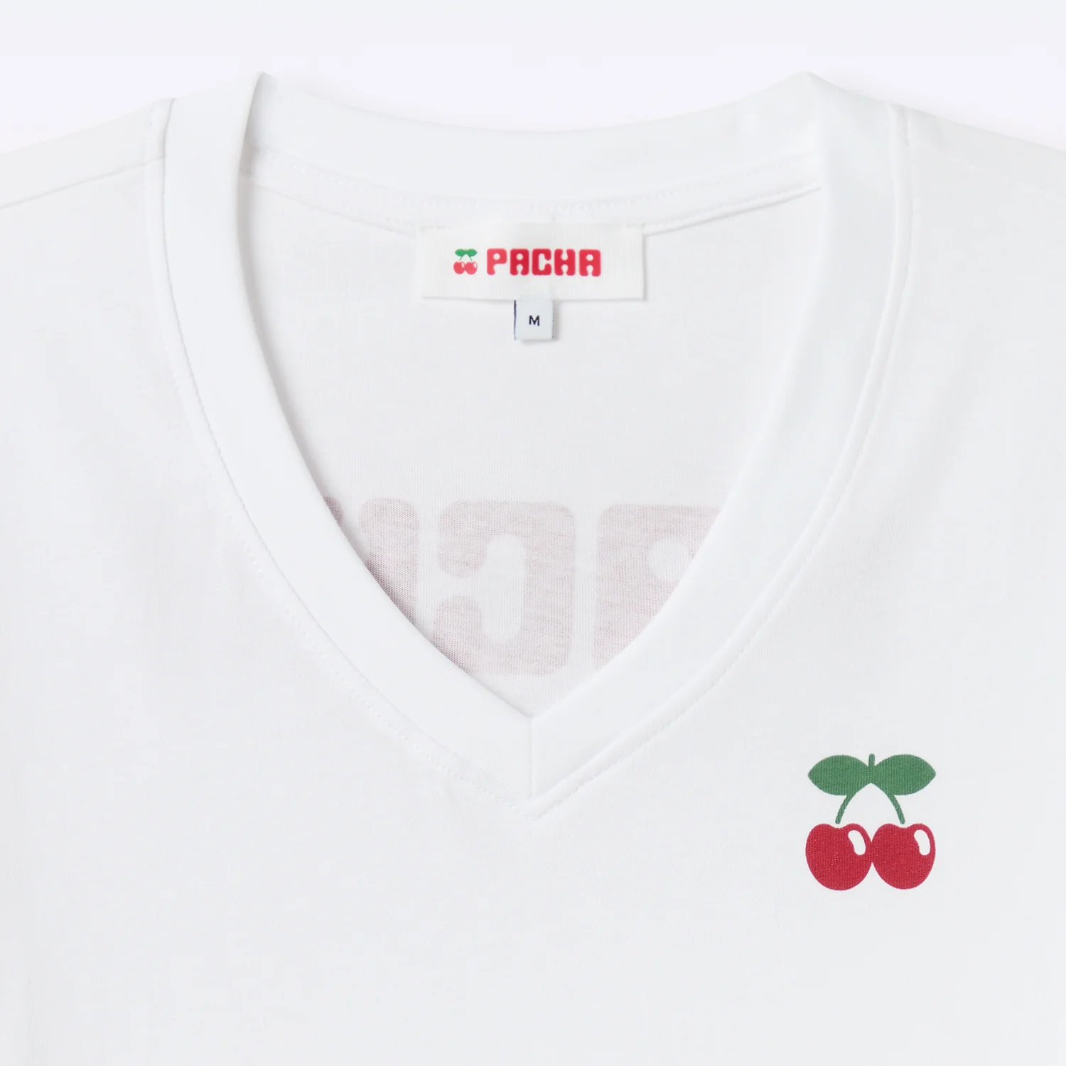 T-SHIRT VNECK BASIC WOMAN WHITE - Image 4