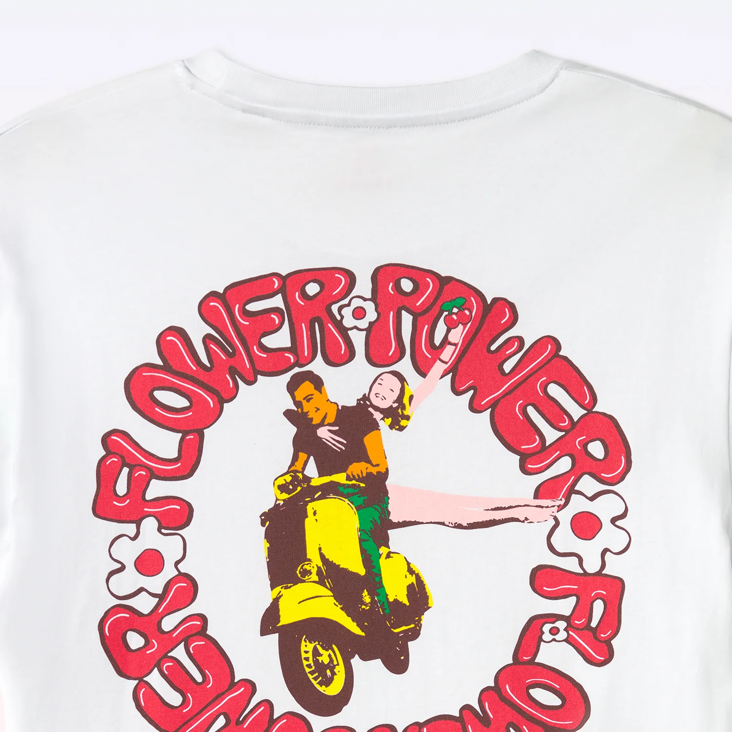T-SHIRT FLOWER POWER VESPA WHITE - Image 3