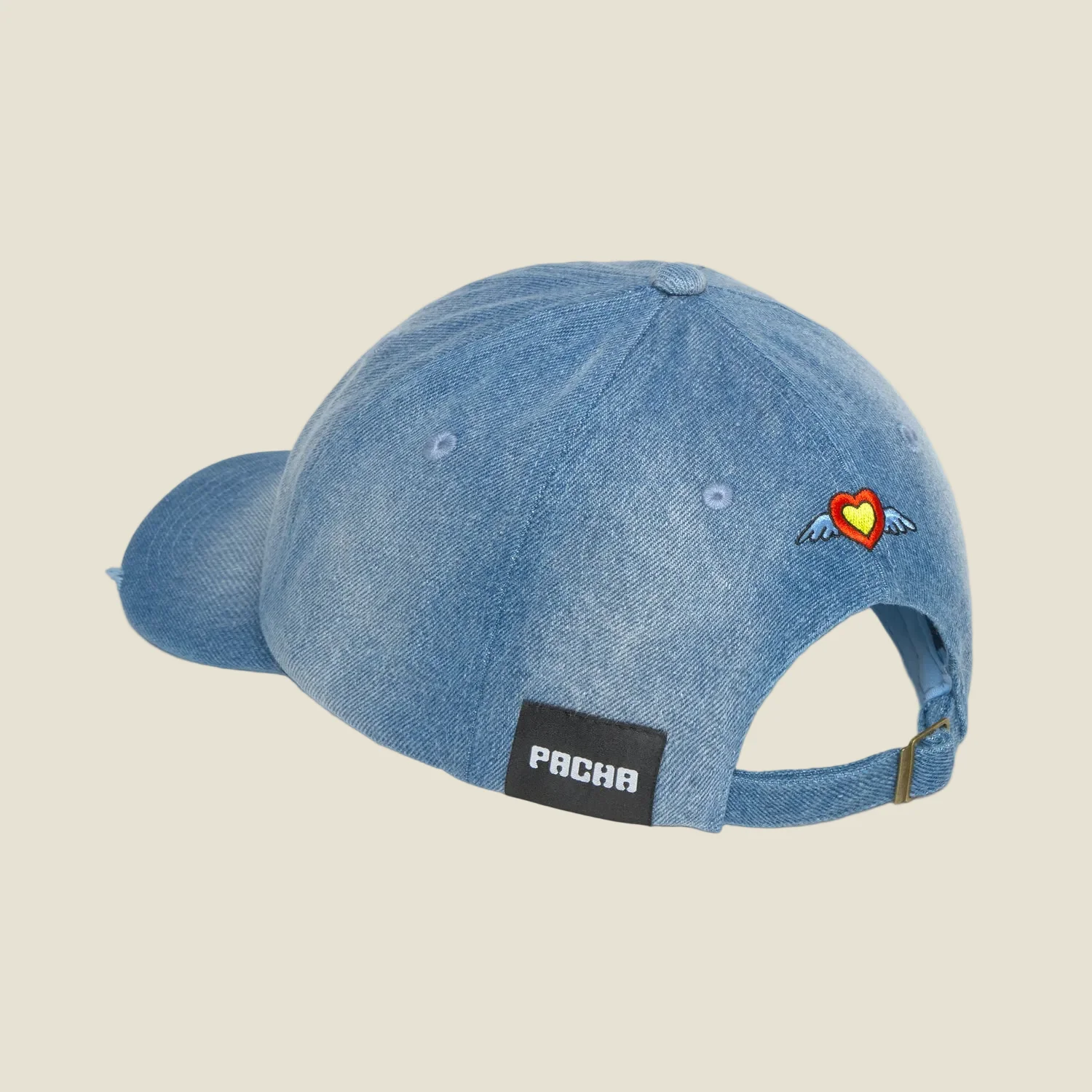CAP DENIM FLOWER BASEBALL BLUE - Image 3