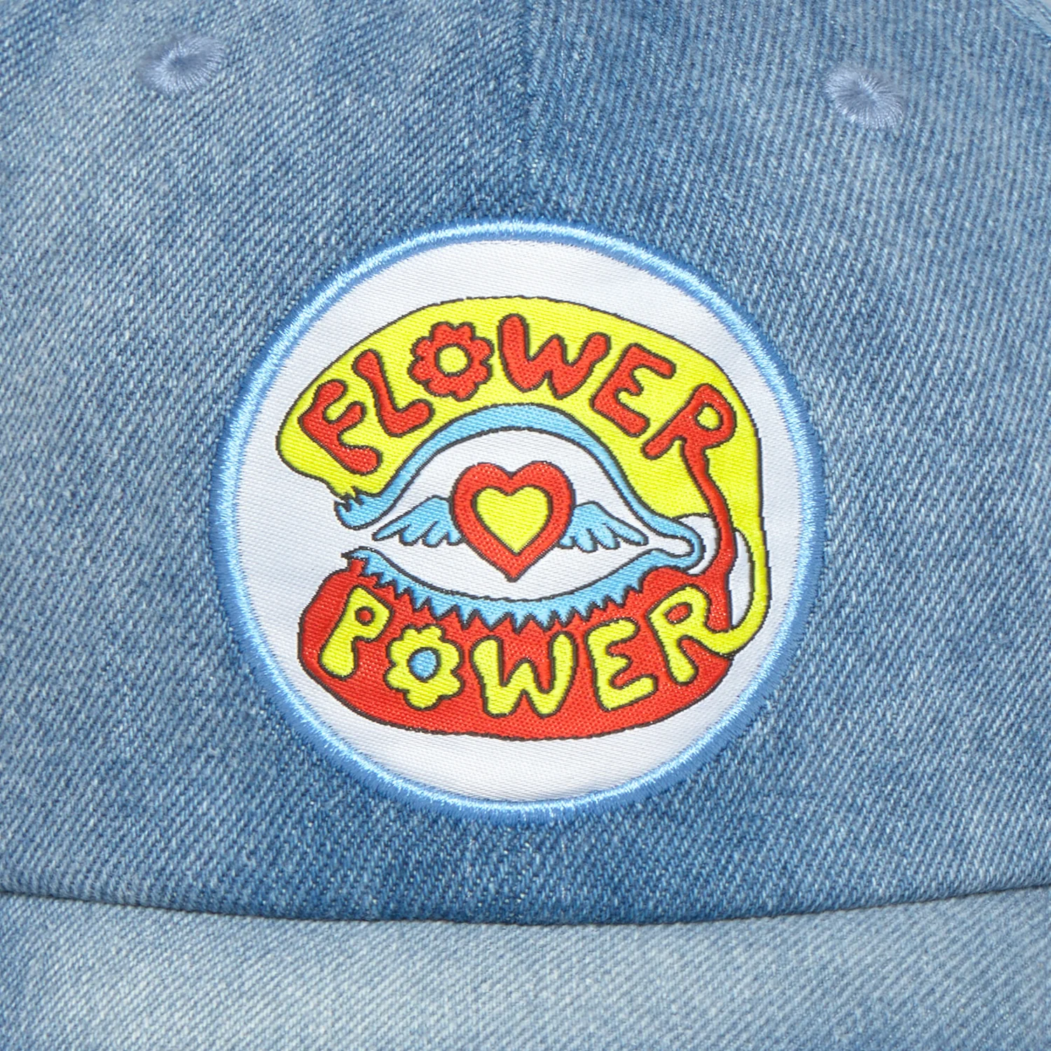 CAP DENIM FLOWER BASEBALL BLUE - Image 4
