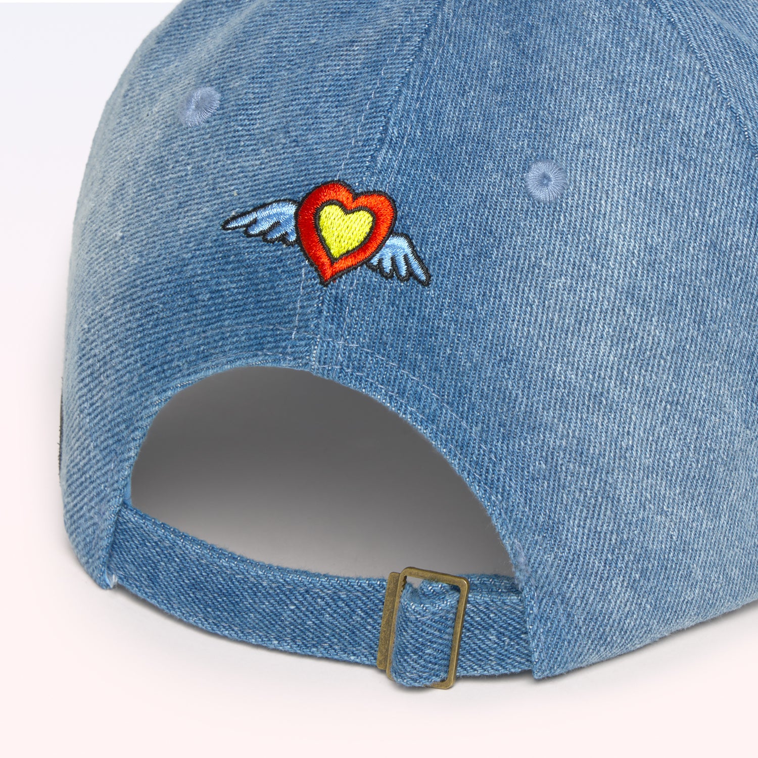CAP DENIM FLOWER BASEBALL BLUE - Image 5