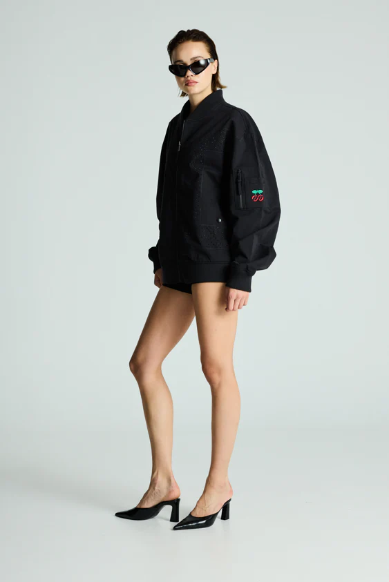 BOMBER RHINESTONE 00 BLACK - Image 4