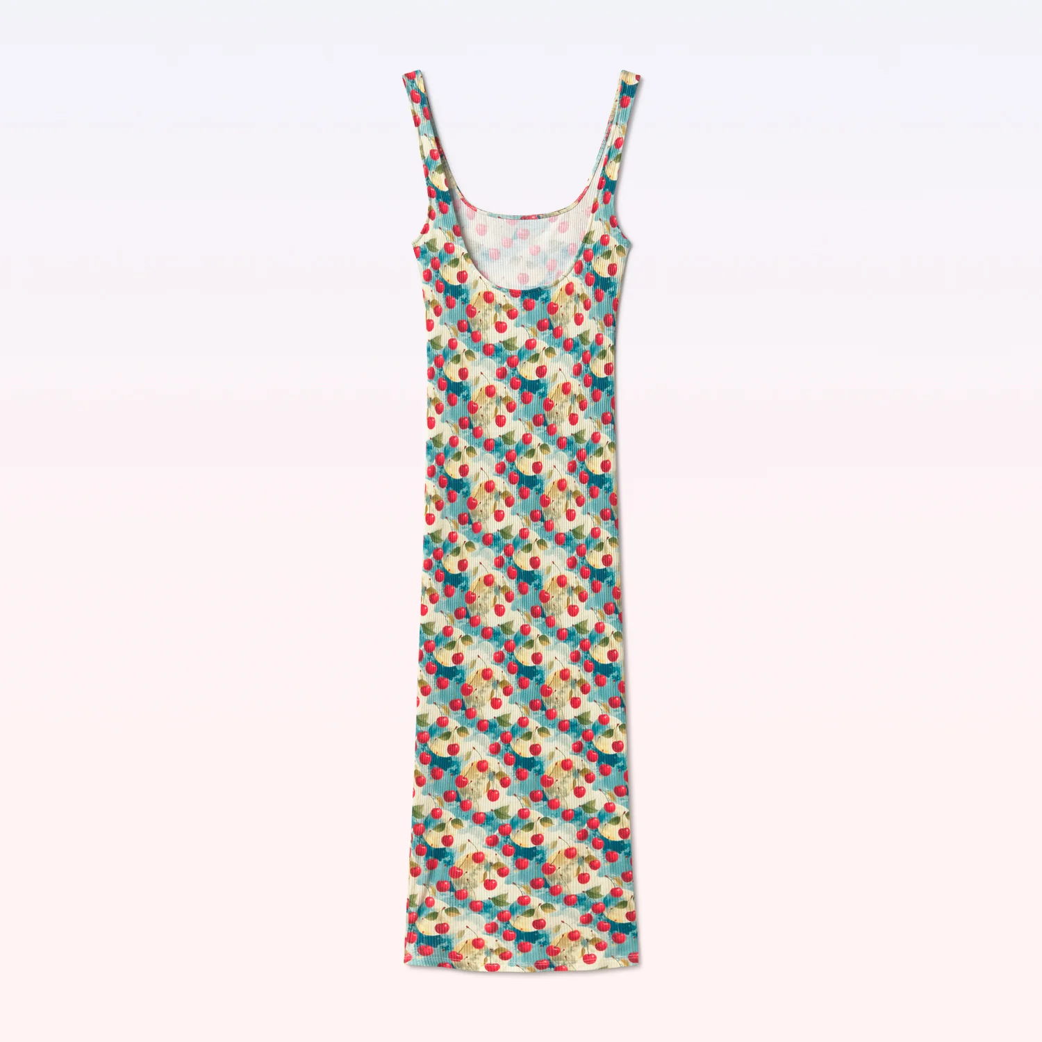 DRESS MIDI RIB LIGHT-BLUE - Image 4