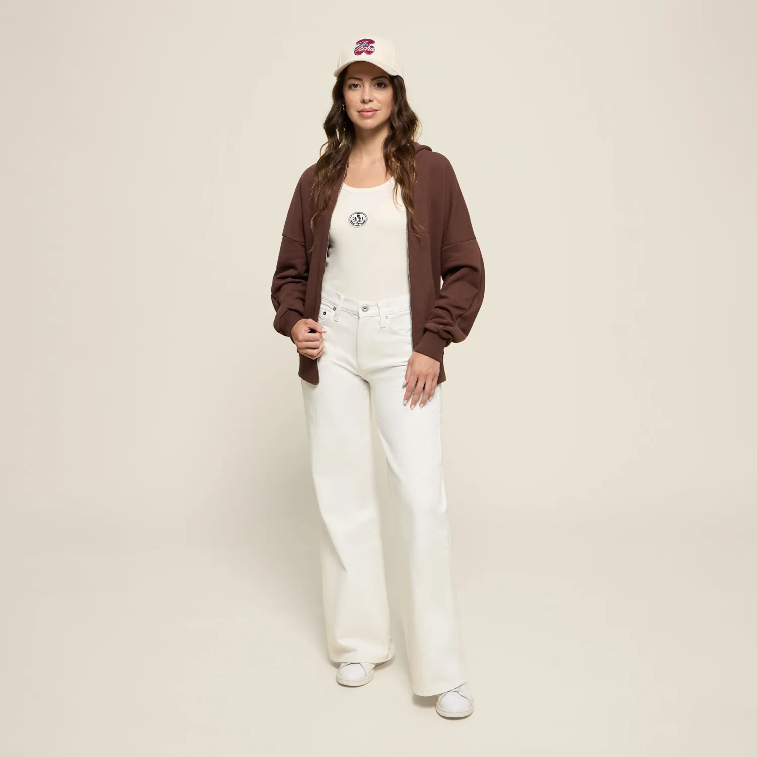 HOODIE OVERSIZE PATCH BROWN - Image 3