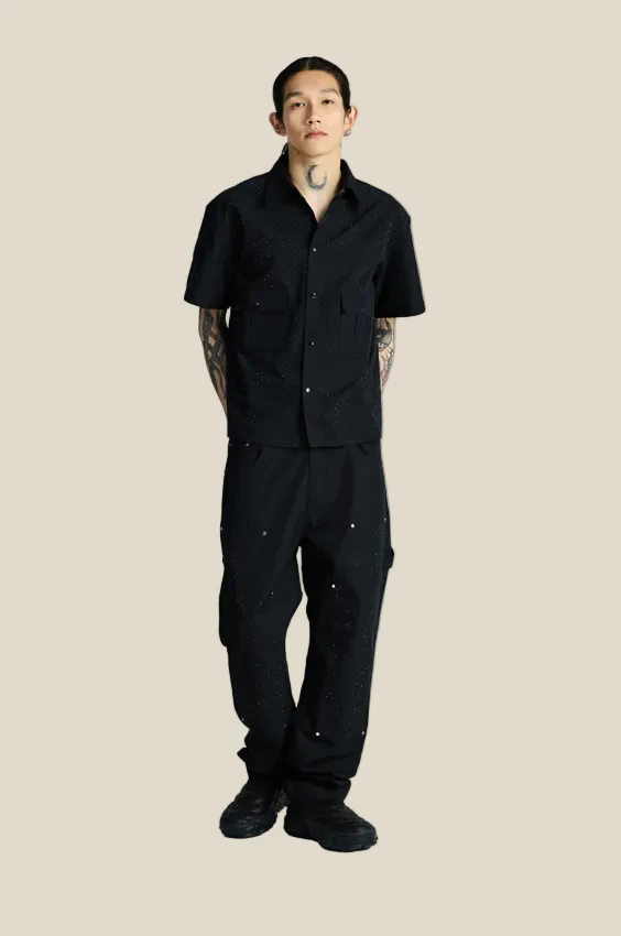 PANTS RHINESTONE 00 BLACK - Image 3