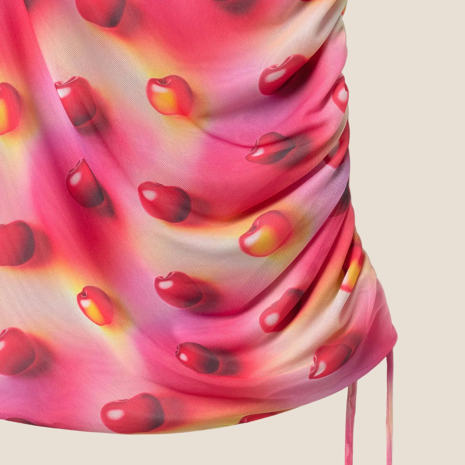 SHORT DRESS CHERRIES PINK - Image 4