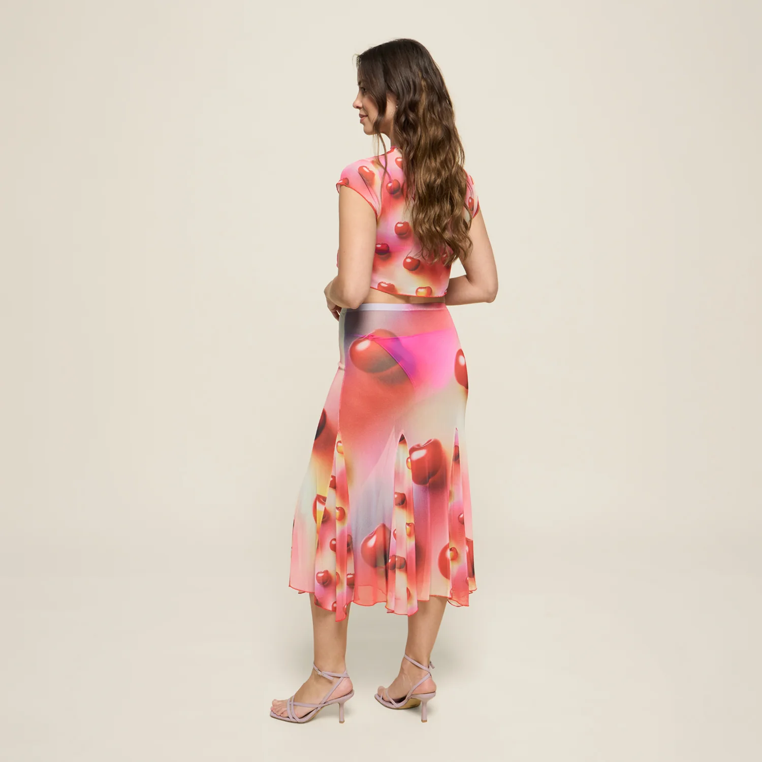 SKIRT CHERRIES PINK - Image 4