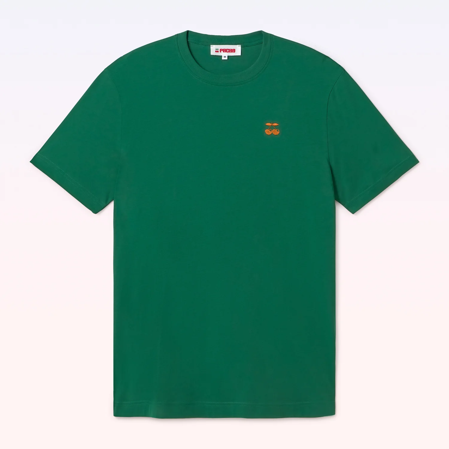 T-SHIRT EMBROIDERED CHERRY GREEN - Image 3