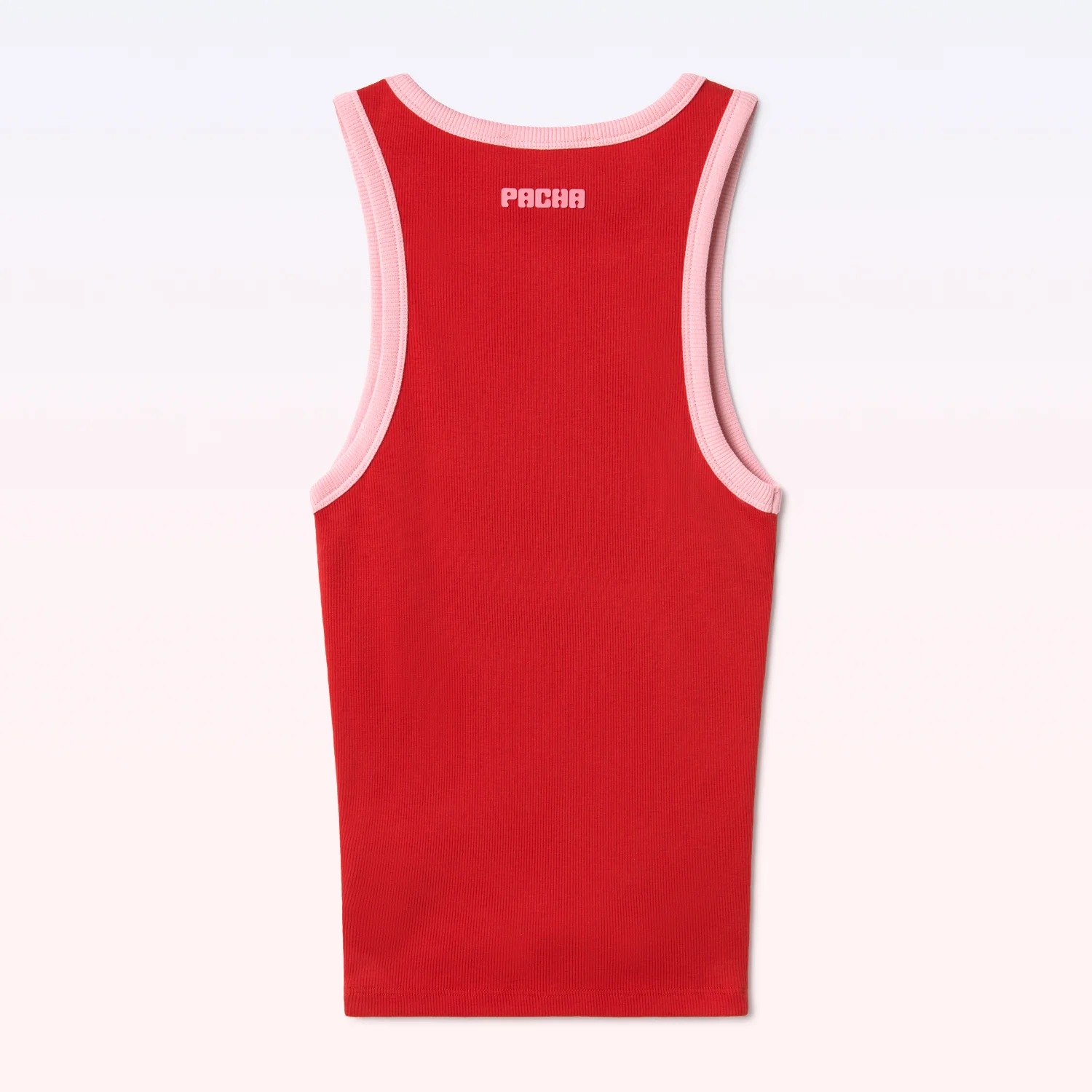 RIBBED TANK TOP CHERRY RED - Image 4