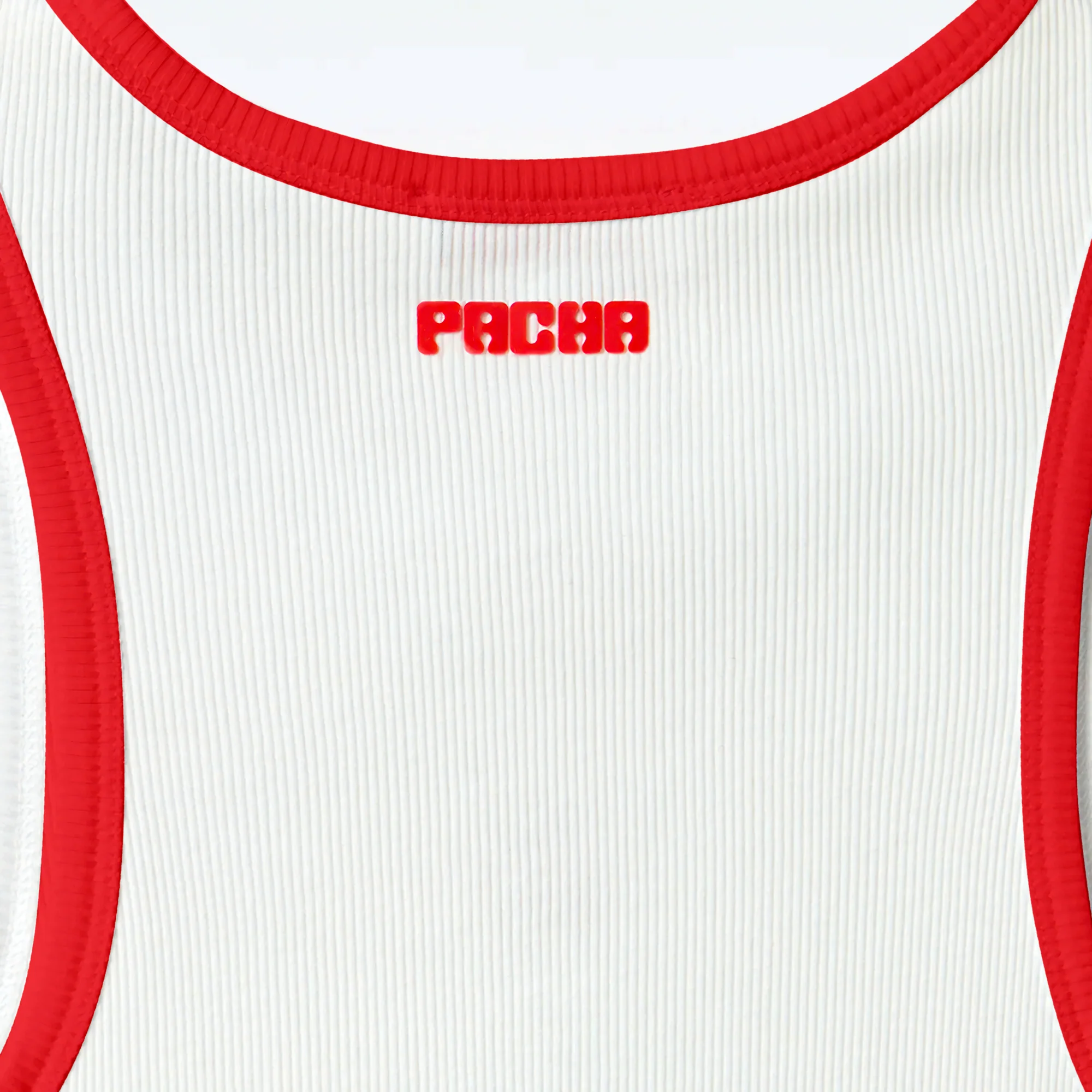 RIBBED TANK TOP CHERRY WHITE-RED - Image 6