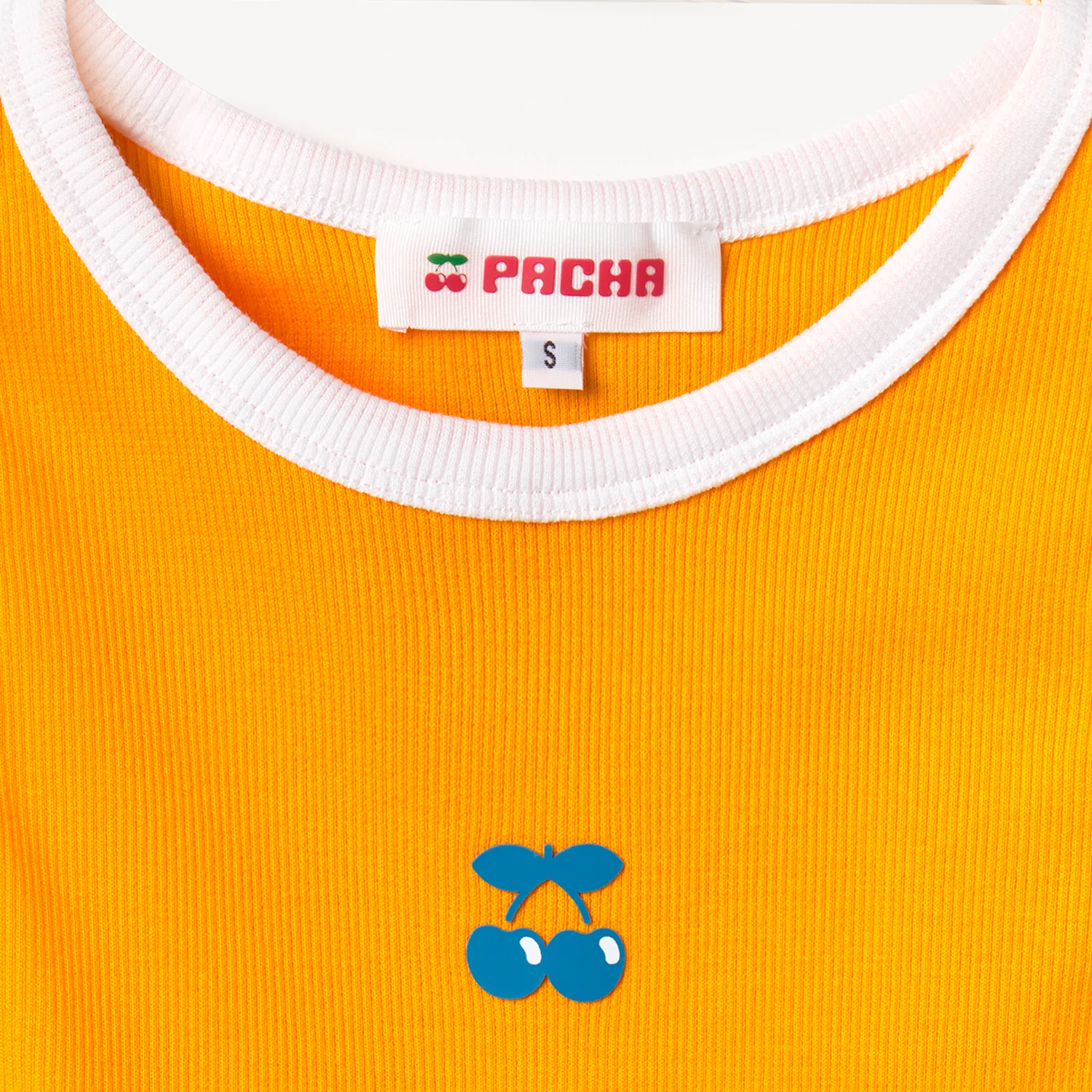 RIBBED CROP TOP CHERRY ORANGE - Image 6