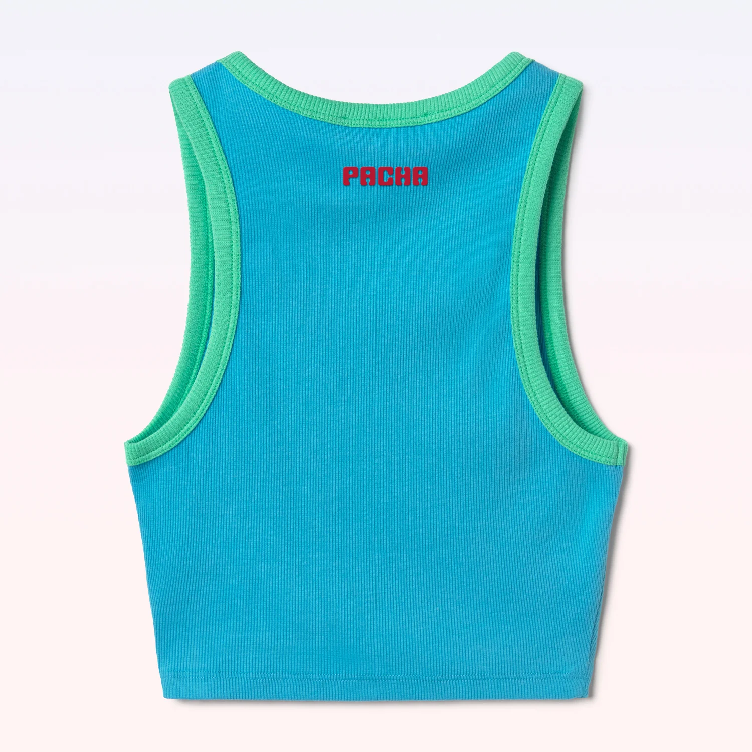 RIBBED CROP TOP CHERRY BLUE - Image 4