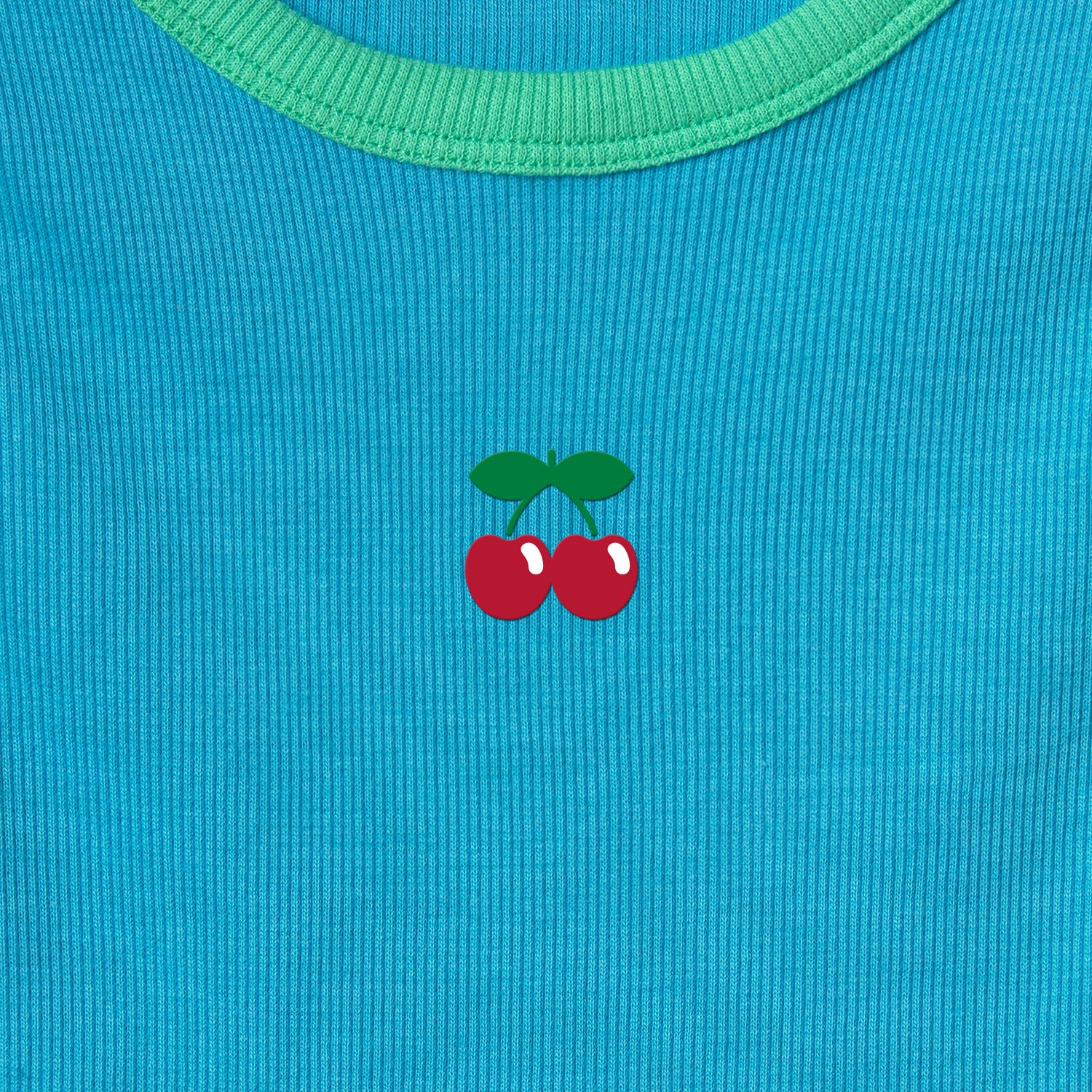 RIBBED CROP TOP CHERRY BLUE - Image 5