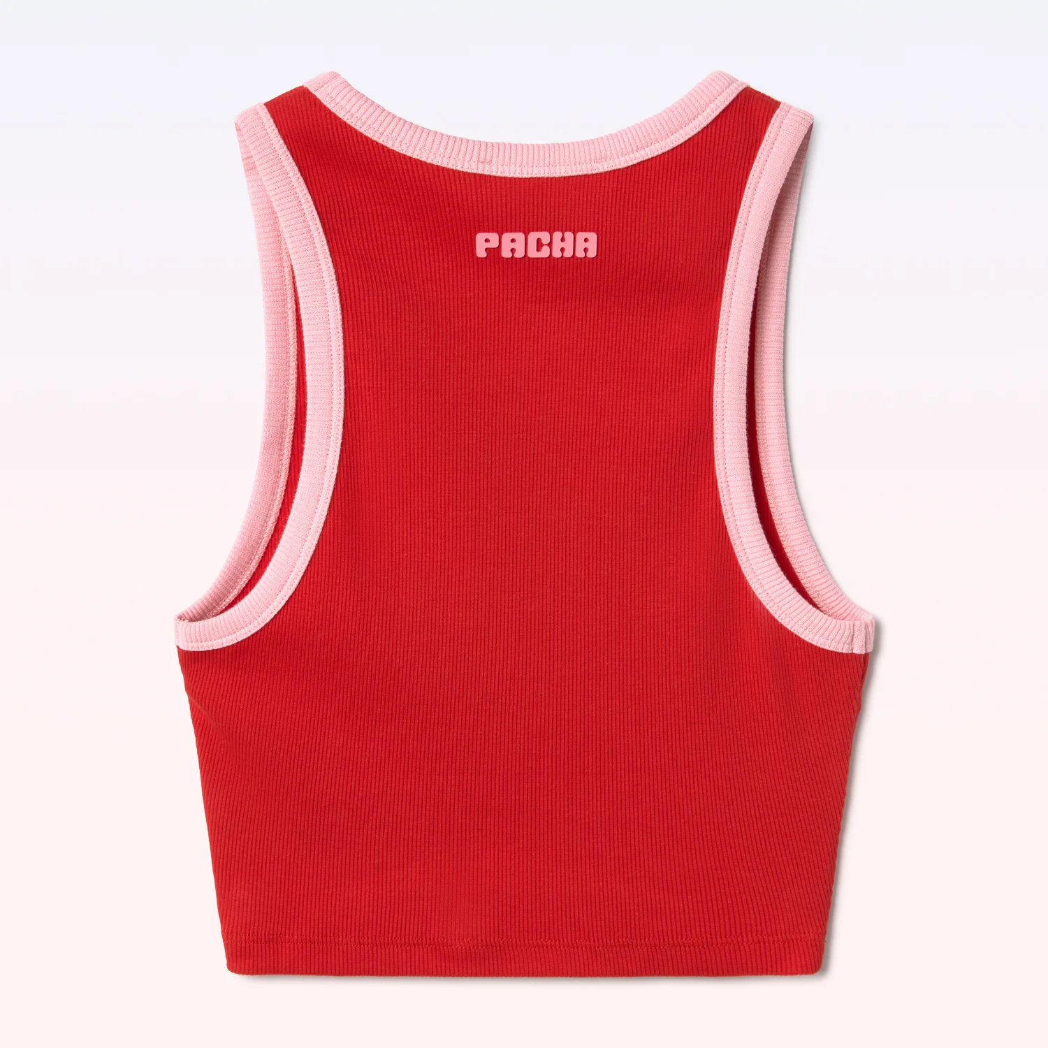 RIBBED CROP TOP CHERRY RED - Image 4