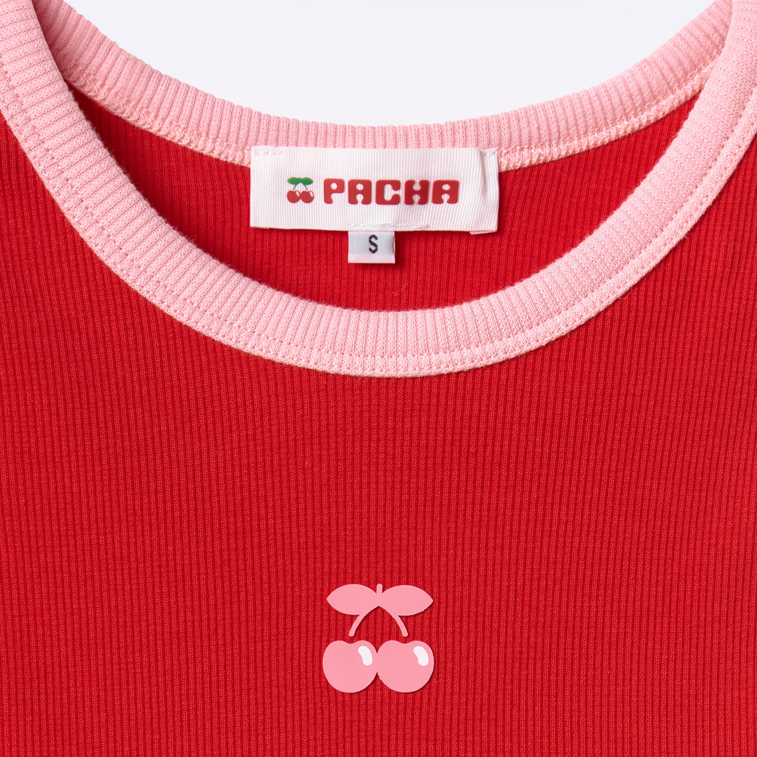 RIBBED CROP TOP CHERRY RED - Image 5