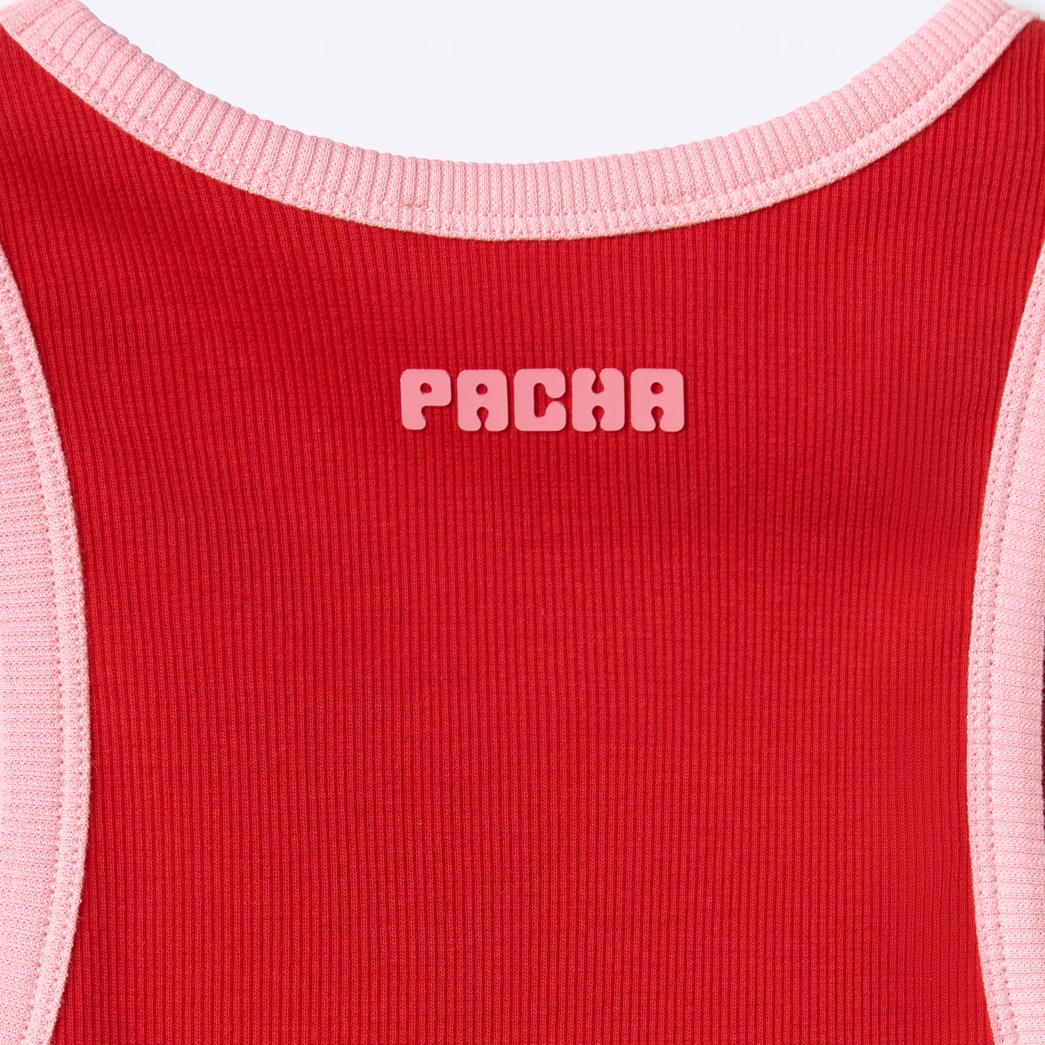 RIBBED CROP TOP CHERRY RED - Image 6